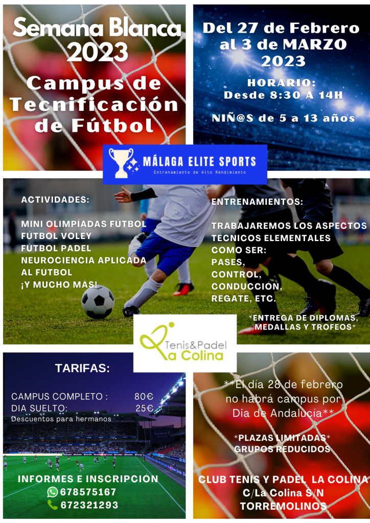 Campus de Tecnificación Fútbol Semana Blanca 2023